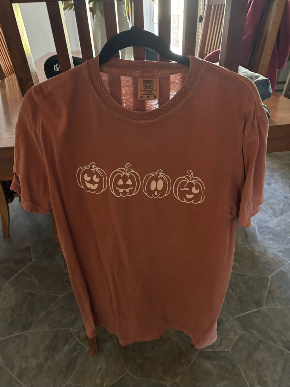 Comfort Colors Womens Pumpkin Graphic Tee - Rust
